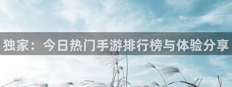 赢咖娱乐2登录：独家：今日热门手游排行榜与体验分享
